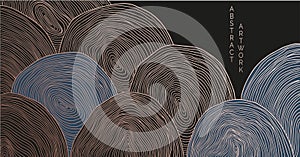 abstract andscape on black background